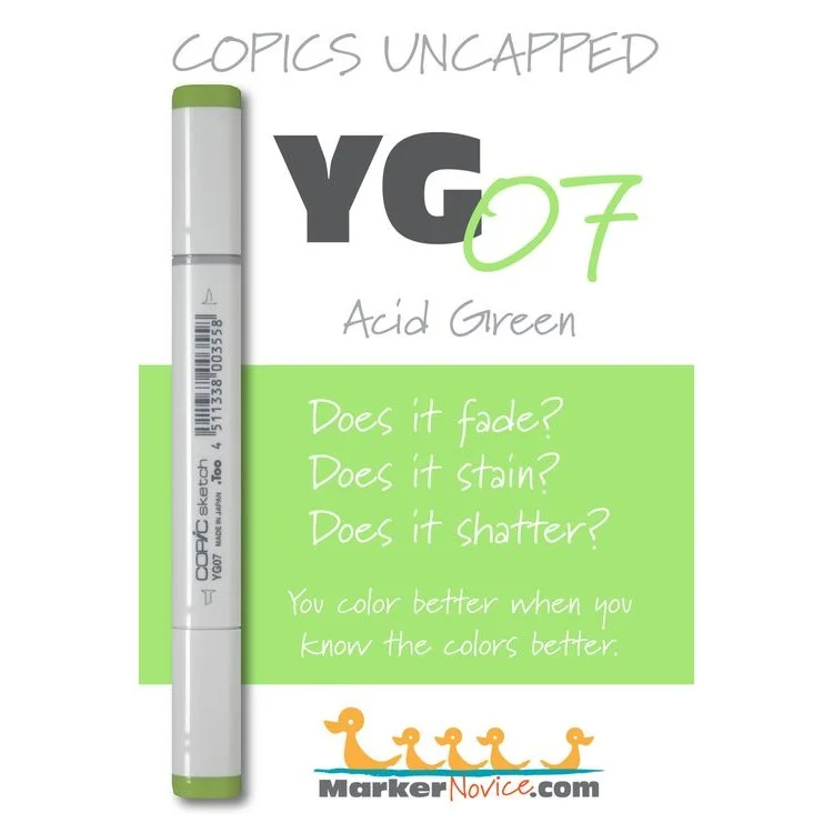 YG07 - Copic Sketch Marker Acid Green — Violeta Ink